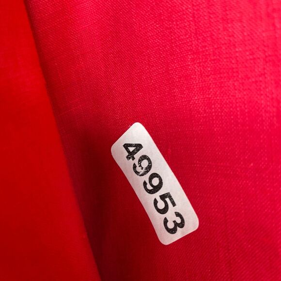 REGINA PORTER Top Women 18 Linen Button Front Collared Short Sleeve Red VTG - Picture 15 of 15